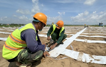 Bảo đảm nguồn vật liệu, tăng tốc thi công cao tốc Châu Đốc - Cần Thơ - Sóc Trăng