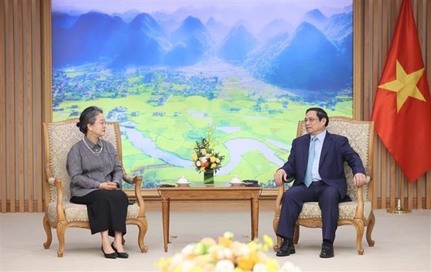 Thủ tướng Phạm Minh Chính đề nghị Liên hợp quốc nói chung và ESCAP nói riêng tiếp tục phát huy thế mạnh để hỗ trợ các nước thành viên, trong đó có Việt Nam, trong hoạch định và triển khai các chính sách phát triển kinh tế-xã hội. (Ảnh: Dương Giang/TTXVN)