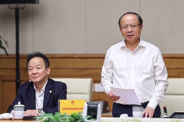 Chủ tịch Hiệp hội SME phát biểu tại cuộc làm việc - Ảnh: VGP/Nhật Bắc