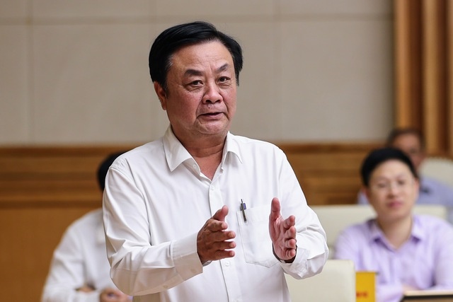 Bộ trưởng NN&PTNT Lê Minh Hoan phát biểu tại cuộc làm việc - Ảnh: VGP/Nhật Bắc