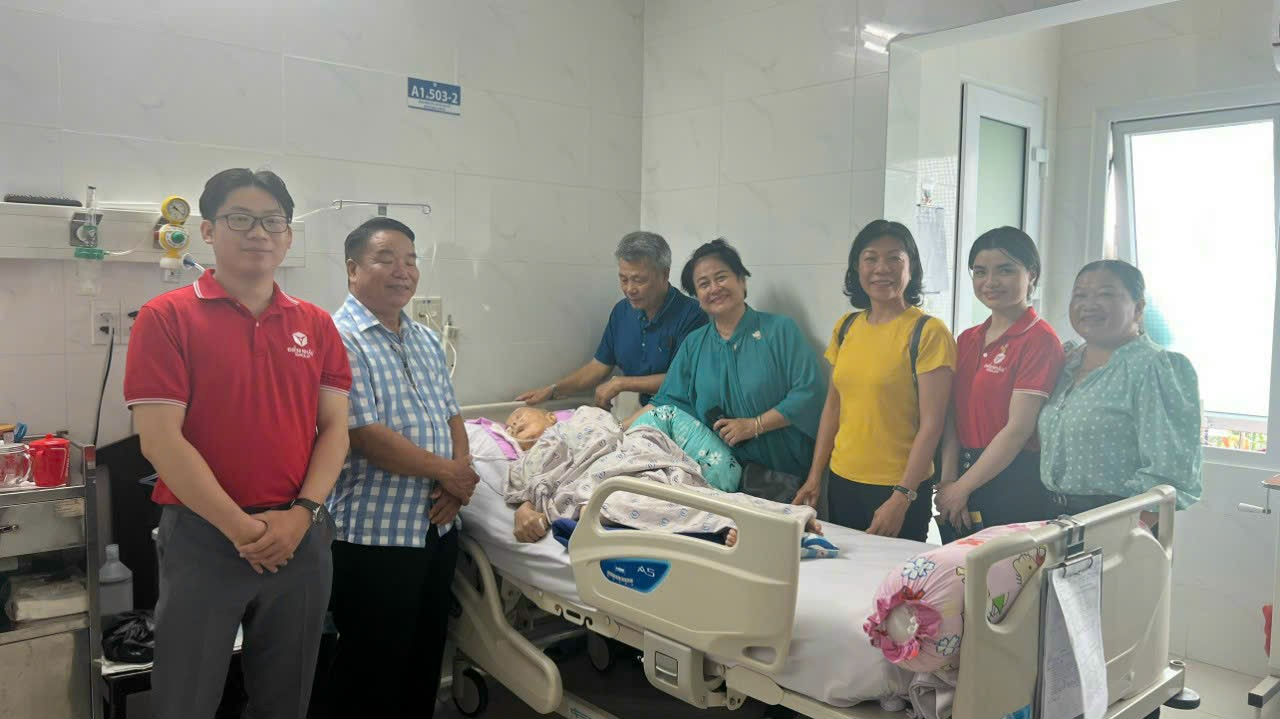 Mẹ Việt Nam anh hùng đang điều trị tại bệnh viện Thống Nhất