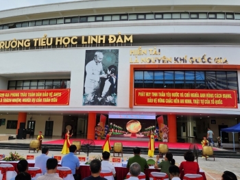 Hoàng Mai-Trường Tiểu học Linh Đàm tổ chức Ngày hội toàn dân bảo vệ an ninh tổ quốc