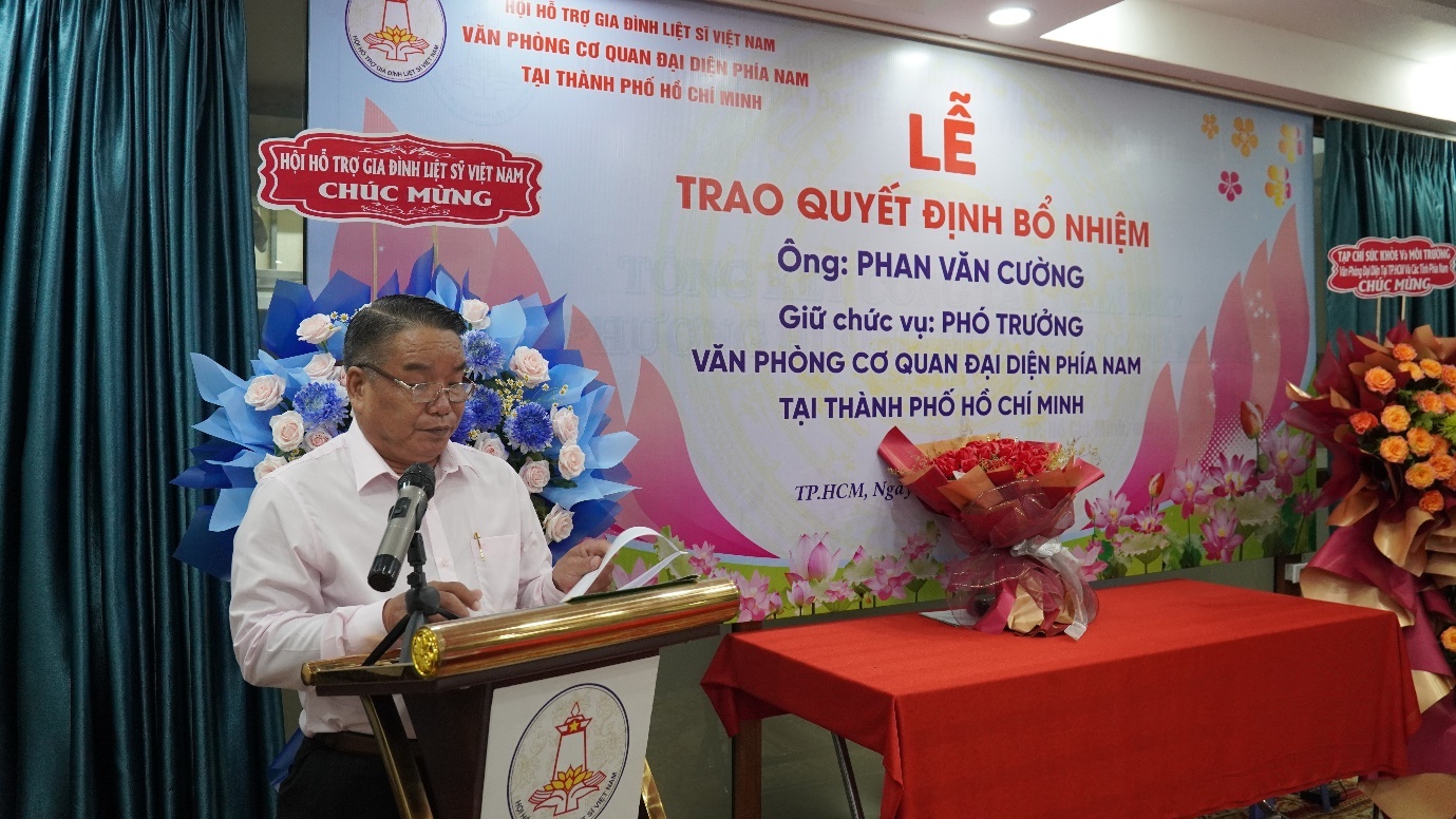 Ông Phan Văn Cường phát biểu trong lễ trao quyết định bổ nhiệm chức vụ Ông Phan Văn Cường phát biểu trong lễ trao quyết định bổ nhiệm chức vụ