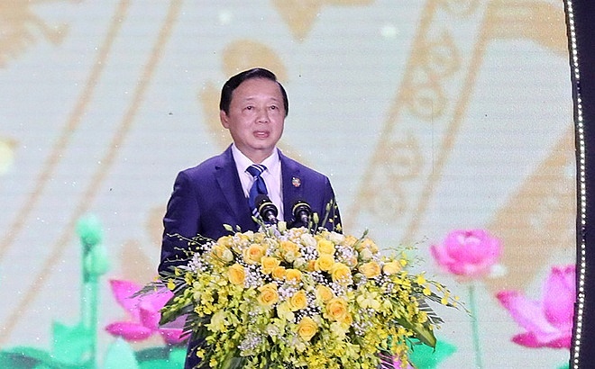 Phó Thủ tướng Trần Hồng Hà phát biểu tại buổi lễ.