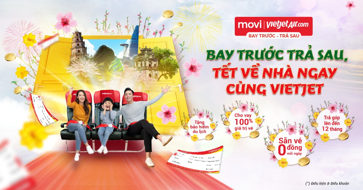 du xuan thoa thich cung vietjet voi chuong trinh bay truoc tra sau