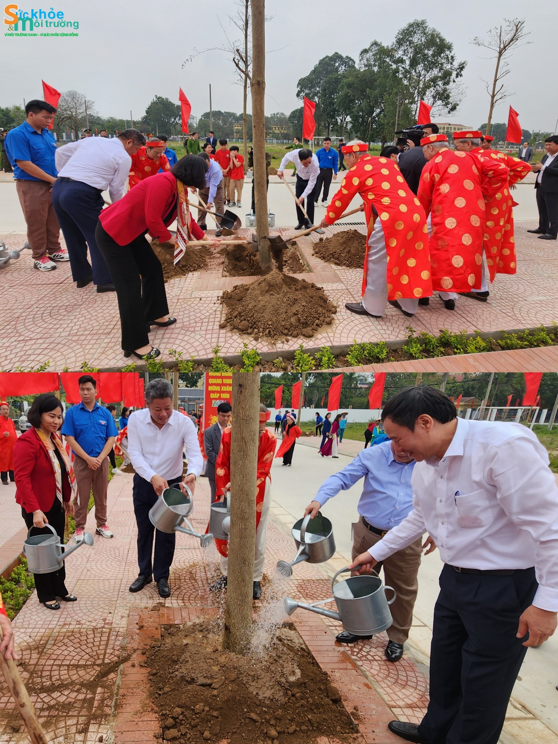 Đại biểu thành phố Hà Nội và lãnh đạo huyện Thanh Trì trồng cây tại trung văn hóa thể thao xã Ngũ Hiệp (3 ảnh ghép sát nhau) Đại biểu thành phố Hà Nội và lãnh đạo huyện Thanh Trì trồng cây tại trung văn hóa thể thao xã Ngũ Hiệp (3 ảnh ghép sát nhau)