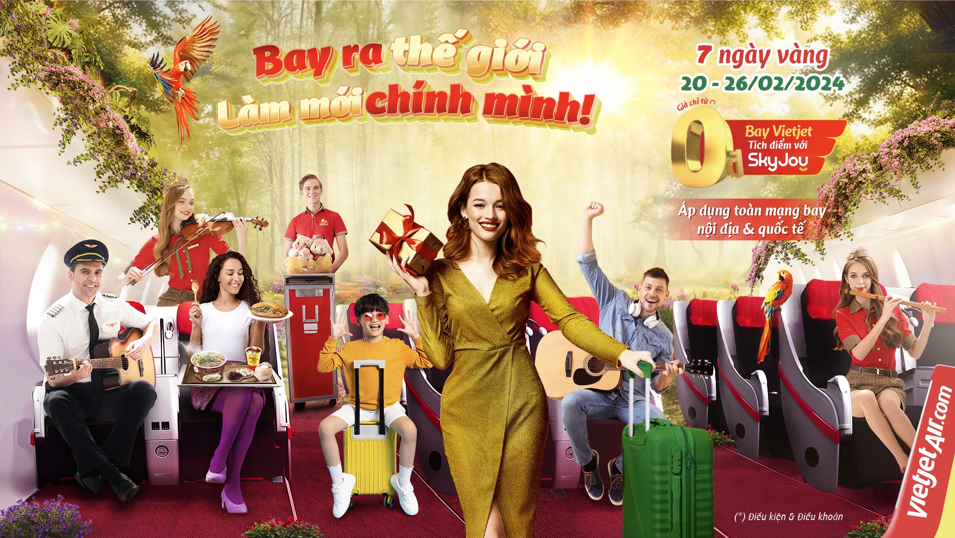 Du xuân năm mới cùng ưu đãi vé bay 0 đồng từ Vietjet