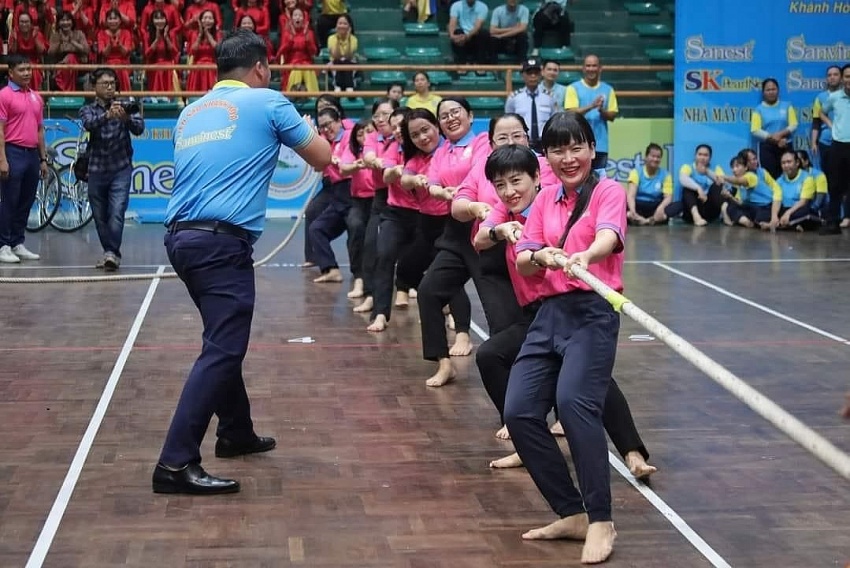 Hơn 300 vận động viên tham gia Hội thao nữ cán bộ, công nhân, lao động Công ty Yến Sào Khánh Hòa - năm 2024 Hơn 300 vận động viên tham gia Hội thao nữ cán bộ, công nhân, lao động Công ty Yến Sào Khánh Hòa - năm 2024