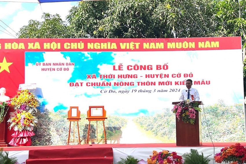 Công nhận xã Thới Hưng, huyện Cờ Đỏ, TP. Cần Thơ đạt chuẩn nông thôn mới kiểu mẫu