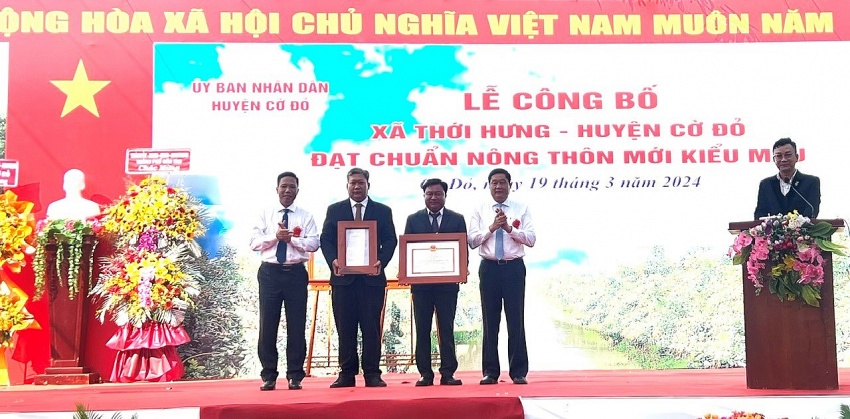 Công nhận xã Thới Hưng, huyện Cờ Đỏ, TP. Cần Thơ đạt chuẩn nông thôn mới kiểu mẫu