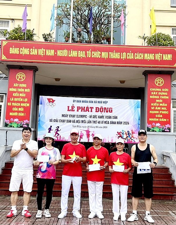 Xã Ngũ Hiệp (huyện Thanh Trì, Hà Nội): Phát động Ngày chạy Olympic vì sức khỏe toàn dân