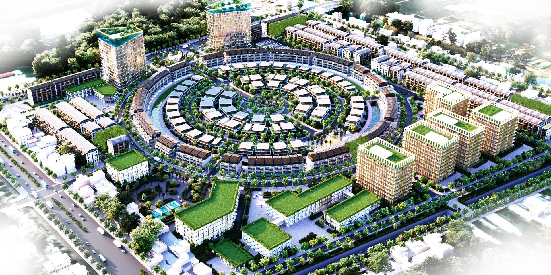 Phối cảnh dự án Khu đô thị mới khóm 5, phường 1, thành phố Cà Mau, tỉnh Cà Mau.