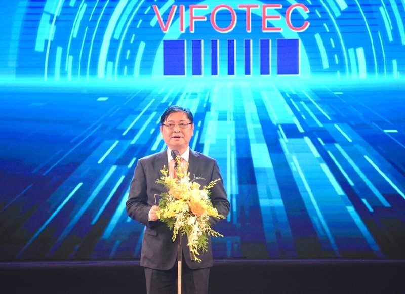 TSKH. Phan Xuân Dũng, Chủ tịch Liên hiệp các Hội Khoa học và Kỹ thuật Việt Nam phát biểu tại lễ trao giải