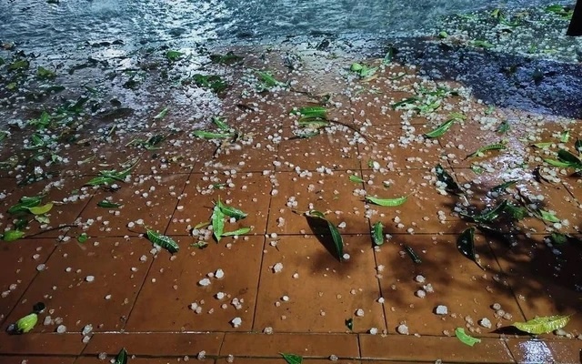 Lào Cai: Mưa đá dữ dội bất ngờ trong đêm