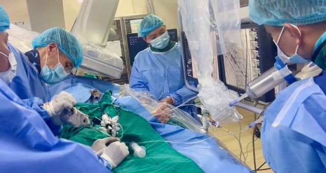 Các bác sĩ của Viện Tim mạch Việt Nam vừa cứu sống một bệnh nhân 77 tuổi bị phình động mạch chủ bụng vỡ Các bác sĩ của Viện Tim mạch Việt Nam vừa cứu sống một bệnh nhân 77 tuổi bị phình động mạch chủ bụng vỡ