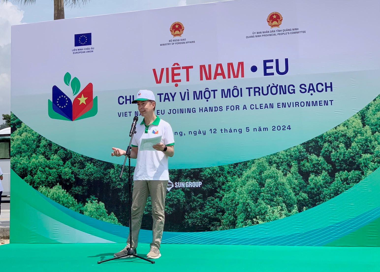 Ông Julien Guerier, Đại sứ Liên minh Châu Âu (EU) tại Việt Nam phát biểu tại buổi lễ