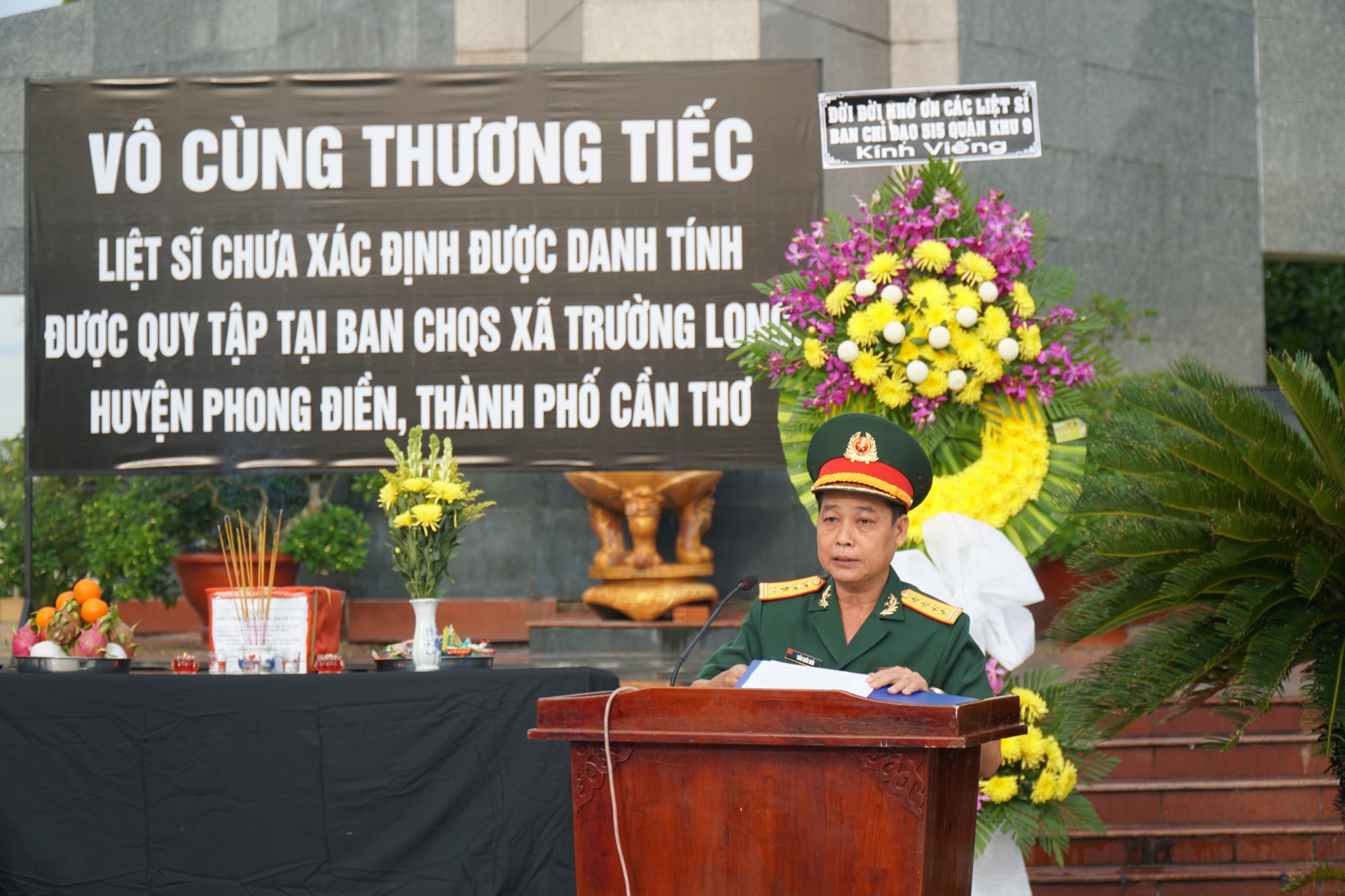 Cần Thơ tổ chức Lễ truy điệu, án táng hài cốt liệt sĩ