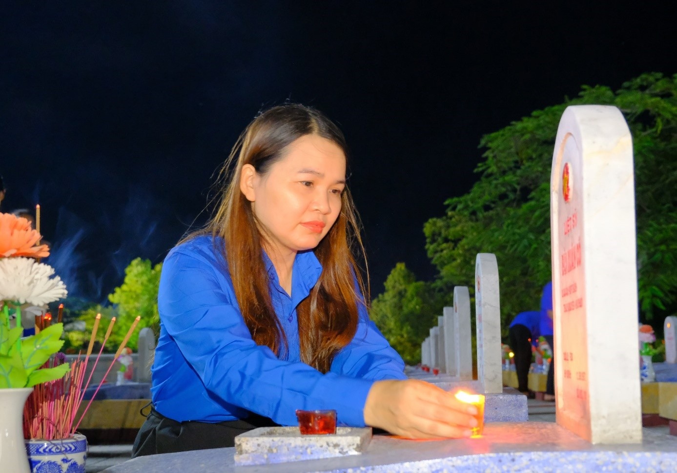 Bí thư Tỉnh đoàn Trần Thị Thu cho biết: Lễ thắp nến tri ân nhằm bày tỏ lòng biết ơn sâu sắc đối với các anh hùng liệt sĩ.