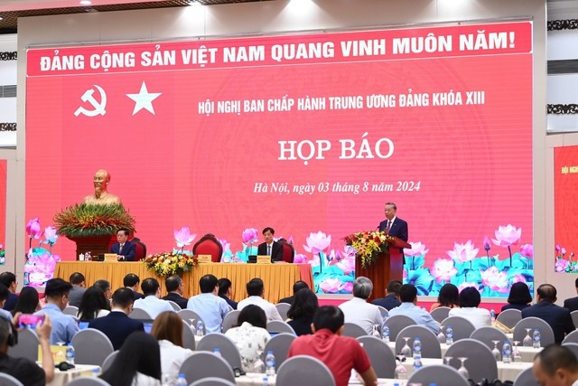undefined Tổng Bí thư, Chủ tịch nước Tô Lâm chủ trì họp báo - Ảnh VGP/Nhật Bắc