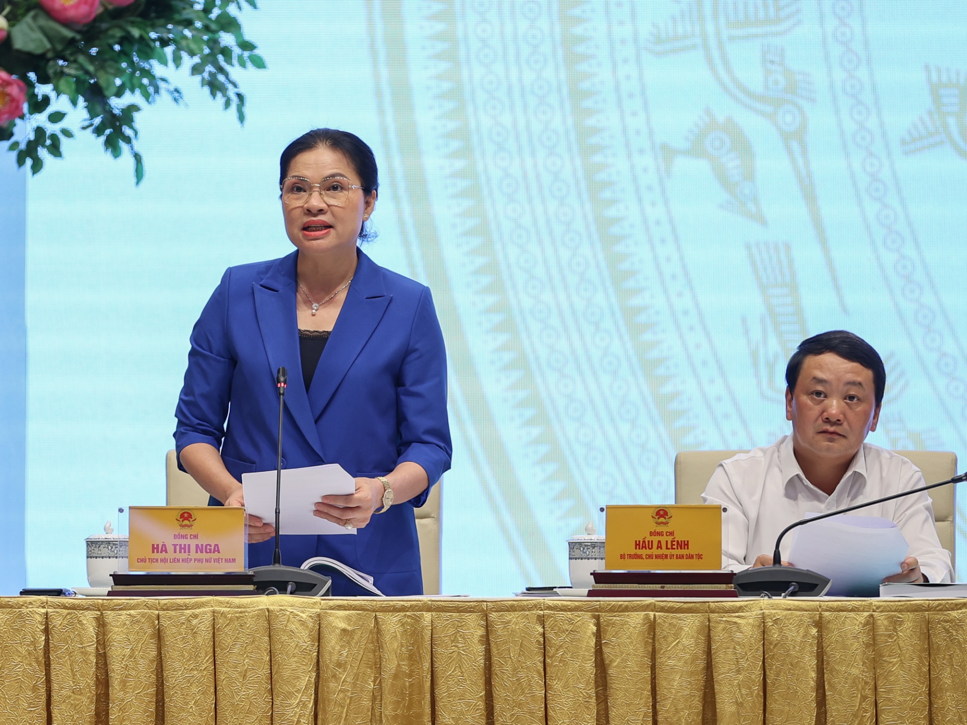 Chủ tịch Hội Phụ nữ Việt Nam Hà Thị Nga phát biểu tại hội nghị - Ảnh: VGP/Nhật Bắc Chủ tịch Hội Phụ nữ Việt Nam Hà Thị Nga phát biểu tại hội nghị - Ảnh: VGP/Nhật Bắc
