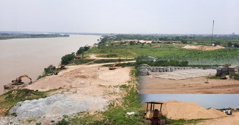 Tăng cường quản lý, sử dụng đất ven sông làm bãi chứa trung chuyển vật liệu xây dựng