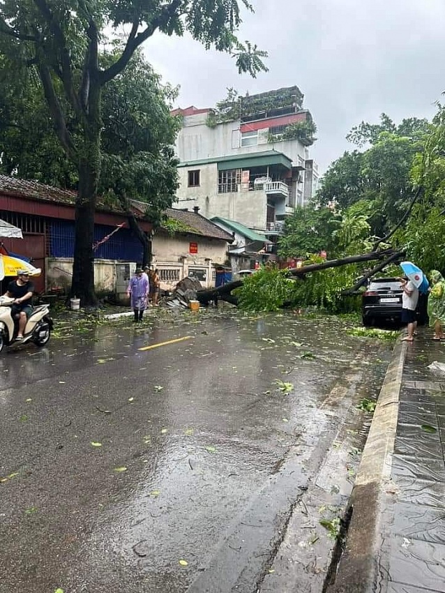 Bão số 3 (Yagi) vào Hà Nội kèm theo mưa to, gió giật mạnh Bão số 3 (Yagi) vào Hà Nội kèm theo mưa to, gió giật mạnh