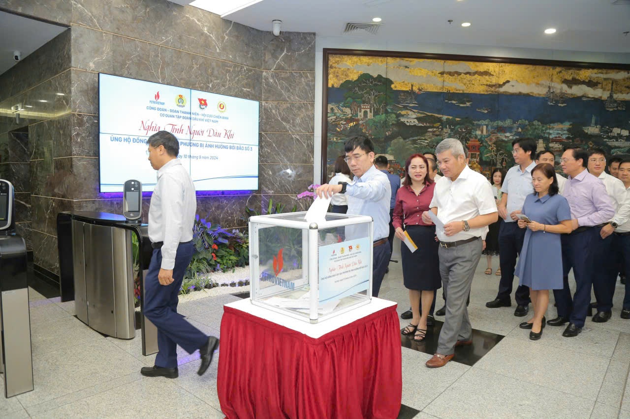 Petrovietnam ủng hộ đồng bào các địa phương bị ảnh hưởng bởi bão số 3 (Yagi)