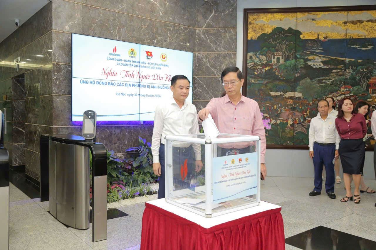 Petrovietnam ủng hộ đồng bào các địa phương bị ảnh hưởng bởi bão số 3 (Yagi)