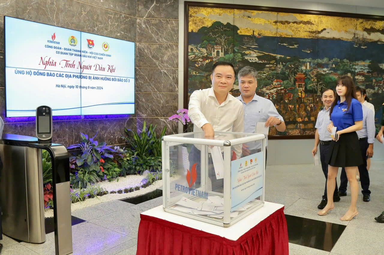 Petrovietnam ủng hộ đồng bào các địa phương bị ảnh hưởng bởi bão số 3 (Yagi)