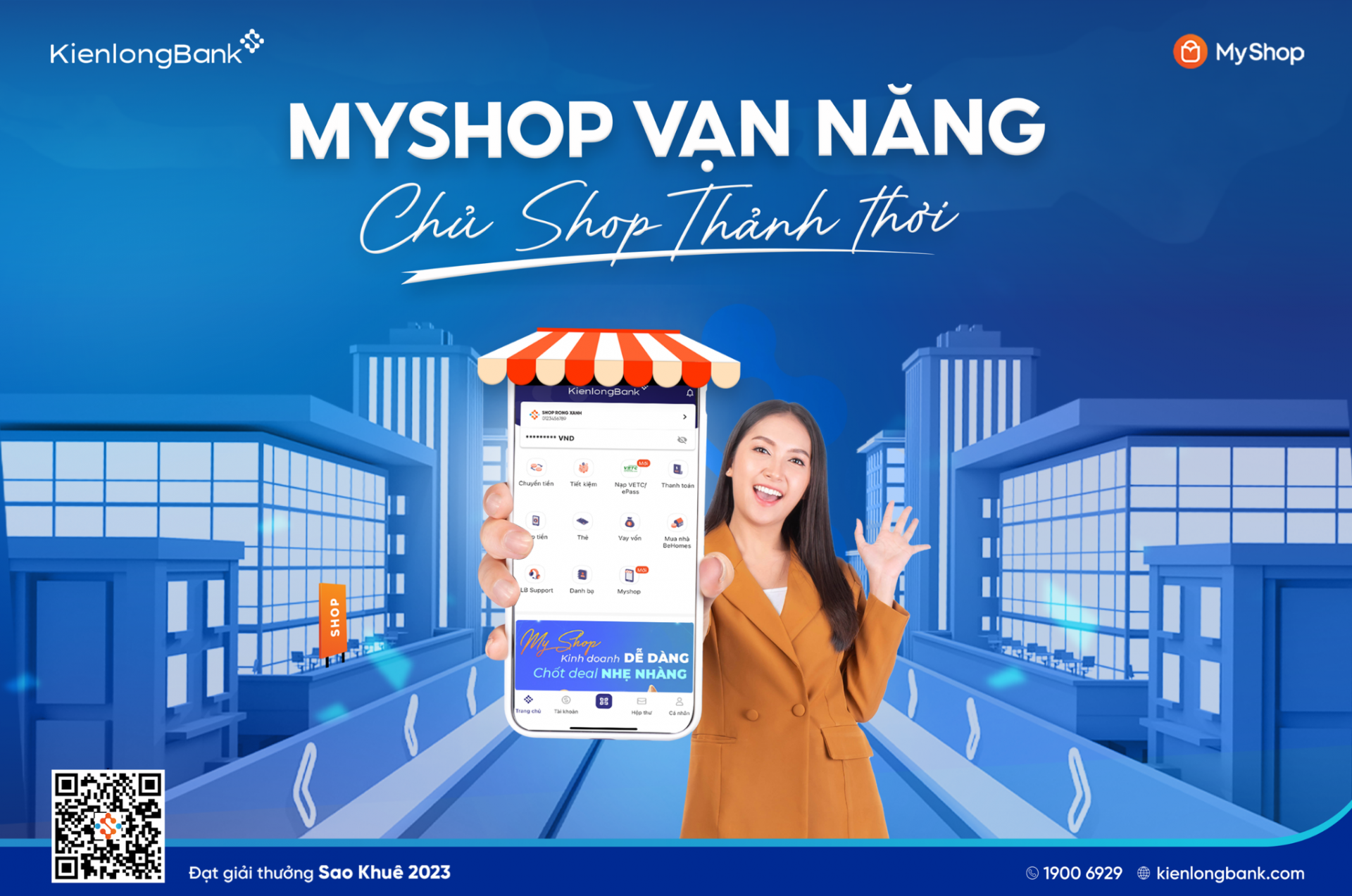 Chủ Shop nhàn tênh với giải pháp Chạm - Quét để thanh toán của KienlongBank Chủ Shop nhàn tênh với giải pháp Chạm - Quét để thanh toán của KienlongBank