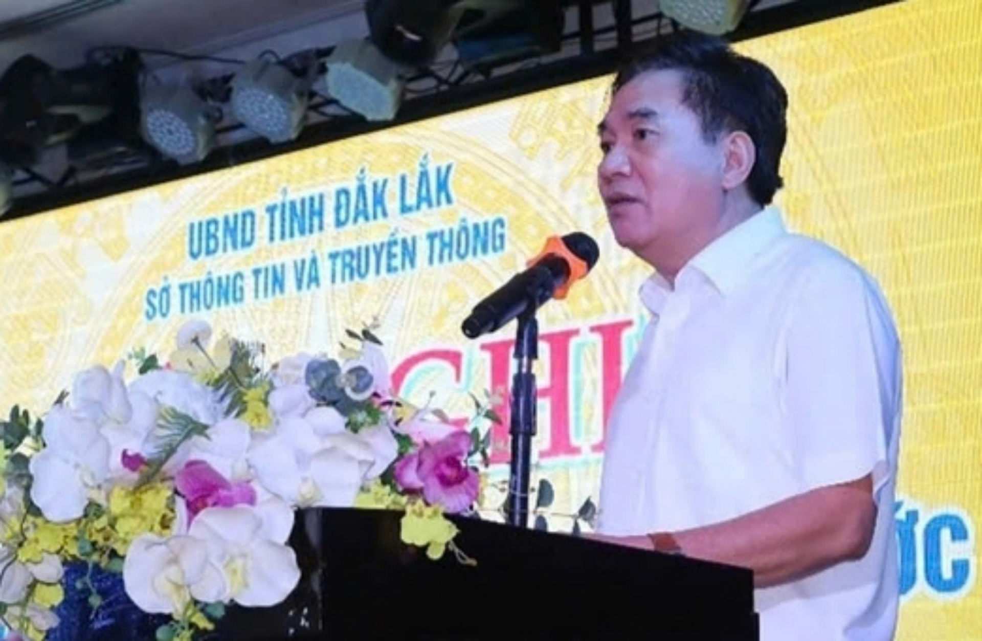 Ông Trương Hoài Anh - Giám đốc Sở Thông tin và Truyền thông Đắk Lắk phát biểu tại hội nghị