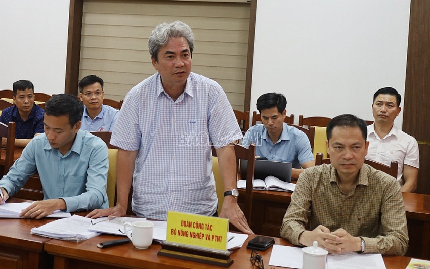 undefined Đại diện các cơ quan thuộc Bộ Nông nghiệp và Phát triển nông thôn phát biểu tại buổi làm việc.