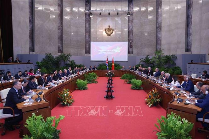Tổng Bí thư, Chủ tịch nước Tô Lâm hội đàm với Bí thư thứ nhất Đảng Cộng sản Cuba, Chủ tịch Cuba Miguel Diaz Canel Bermudez Tổng Bí thư, Chủ tịch nước Tô Lâm hội đàm với Bí thư thứ nhất Đảng Cộng sản Cuba, Chủ tịch Cuba Miguel Diaz Canel Bermudez