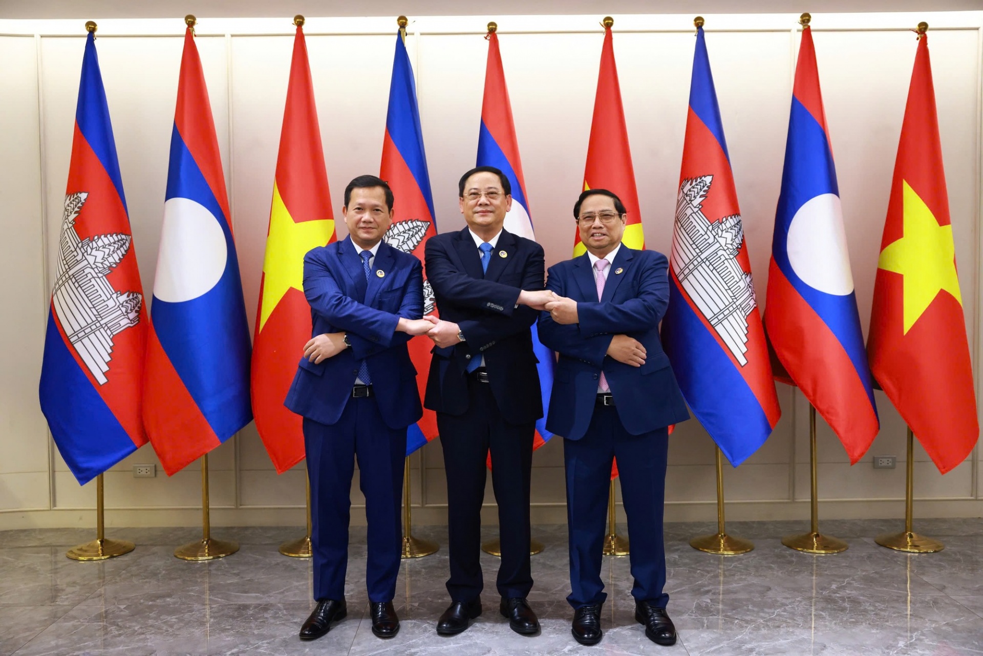 Thủ tướng Việt Nam - Lào - Campuchia nhất trí thúc đẩy đột phá chiến lược trong hợp tác kinh tế - Ảnh: VGP