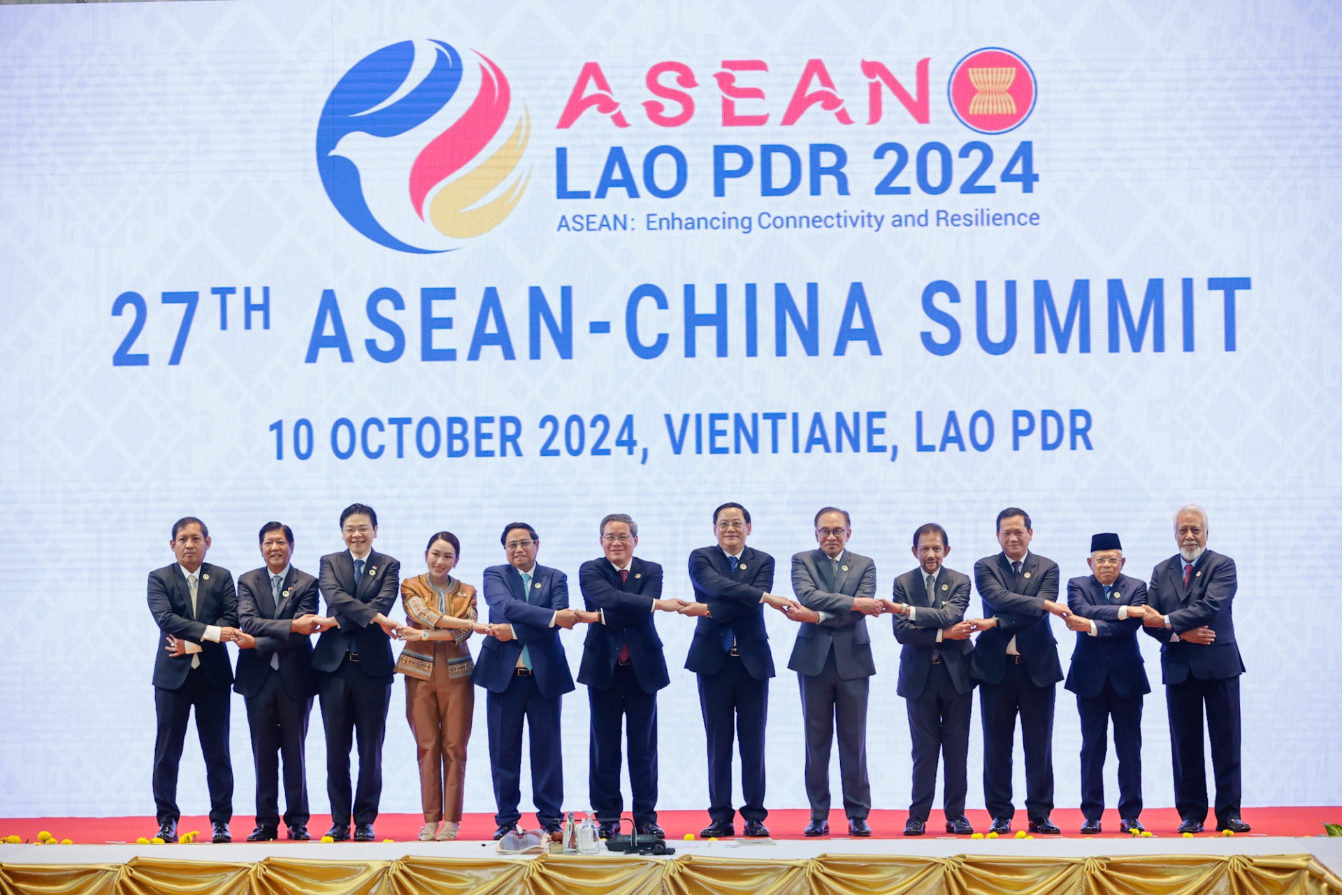 Thủ tướng Phạm Minh Chính đề xuất các định hướng tương lai quan hệ ASEAN-Trung Quốc tại Hội nghị Cấp cao ASEAN-Trung Quốc lần thứ 27 - Ảnh: VGP