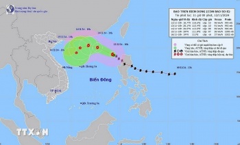 bao so 8 di chuyen theo huong tay tay bac suc gio manh nhat vung gan tam bao giat cap 11