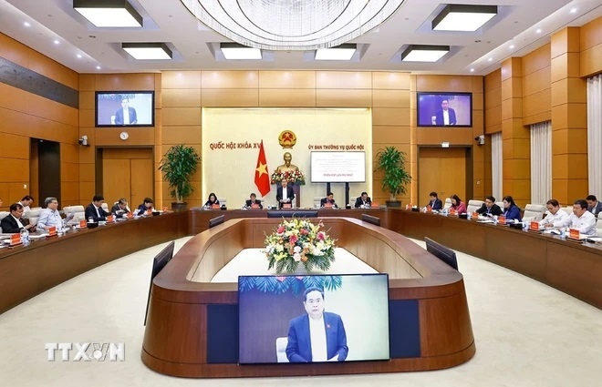  Chủ tịch Quốc hội Trần Thanh Mẫn phát biểu. (Ảnh: TTXVN)