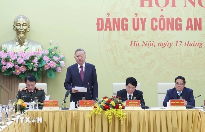 Tổng Bí thư Tô Lâm phát biểu chỉ đạo hội nghị. (Ảnh: TTXVN) Tổng Bí thư Tô Lâm phát biểu chỉ đạo hội nghị. (Ảnh: TTXVN)