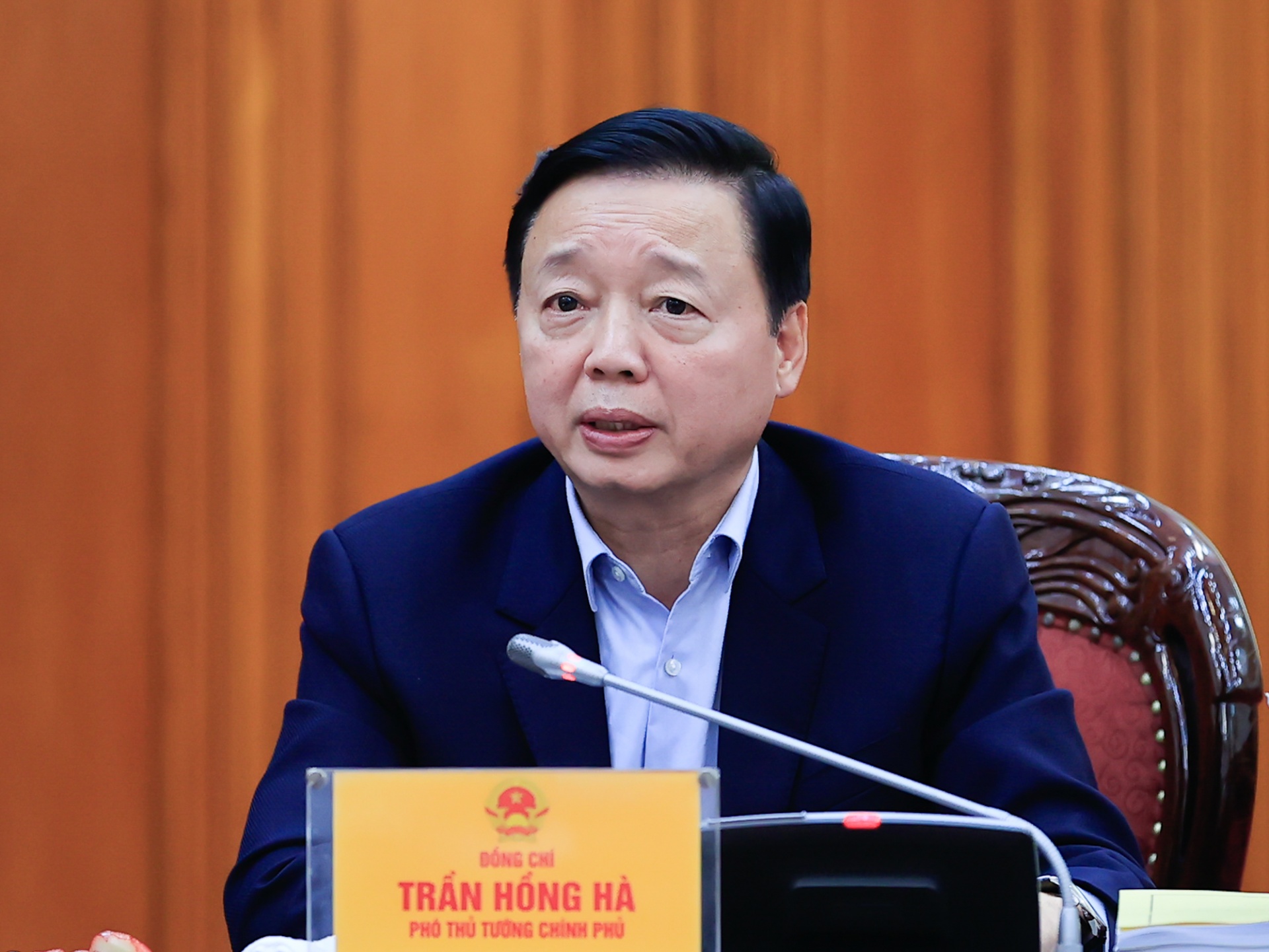   Phó Thủ tướng Trần Hồng Hà phát biểu tại phiên họp - Ảnh: VGP