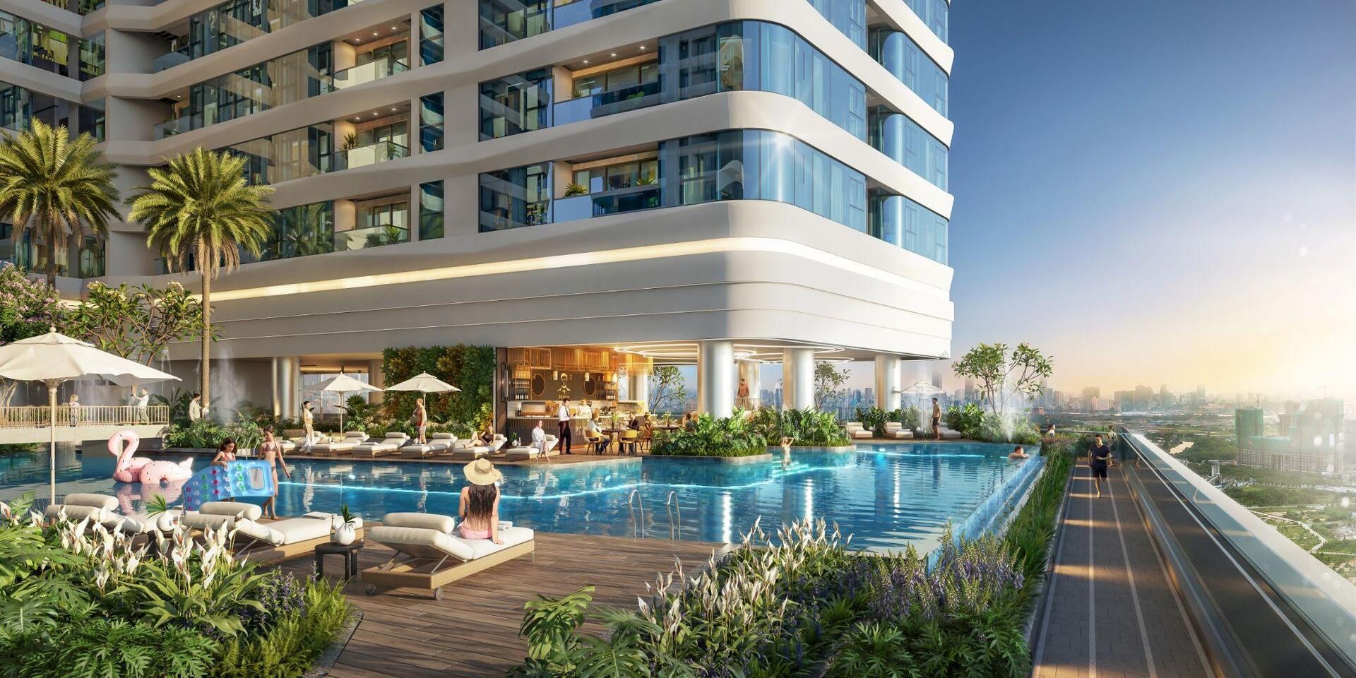 Ở King Crown Infinity, định nghĩa về chuẩn sống đẳng cấp được làm mới qua những trải nghiệm “không giới hạn” như phòng tập, nhà hàng trên cao, vườn trên không, v.v. Ở King Crown Infinity, định nghĩa về chuẩn sống đẳng cấp được làm mới qua những trải nghiệm “không giới hạn” như phòng tập, nhà hàng trên cao, vườn trên không, v.v.