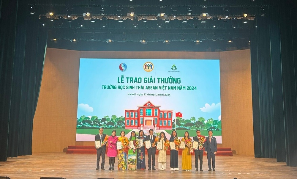 49 trường học được trao Giải thưởng Trường học sinh thái ASEAN Việt Nam 2024