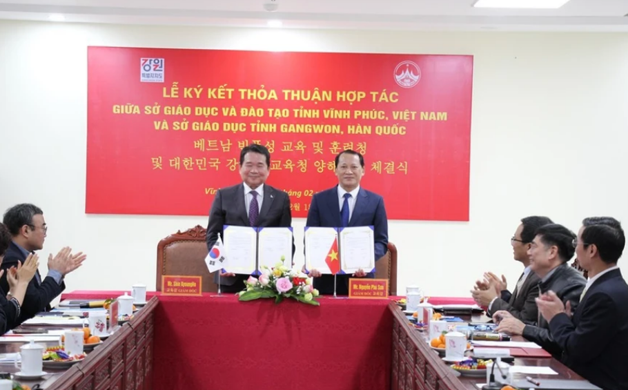 vinh phuc hop tac voi tinh gangwon han quoc ve giao duc