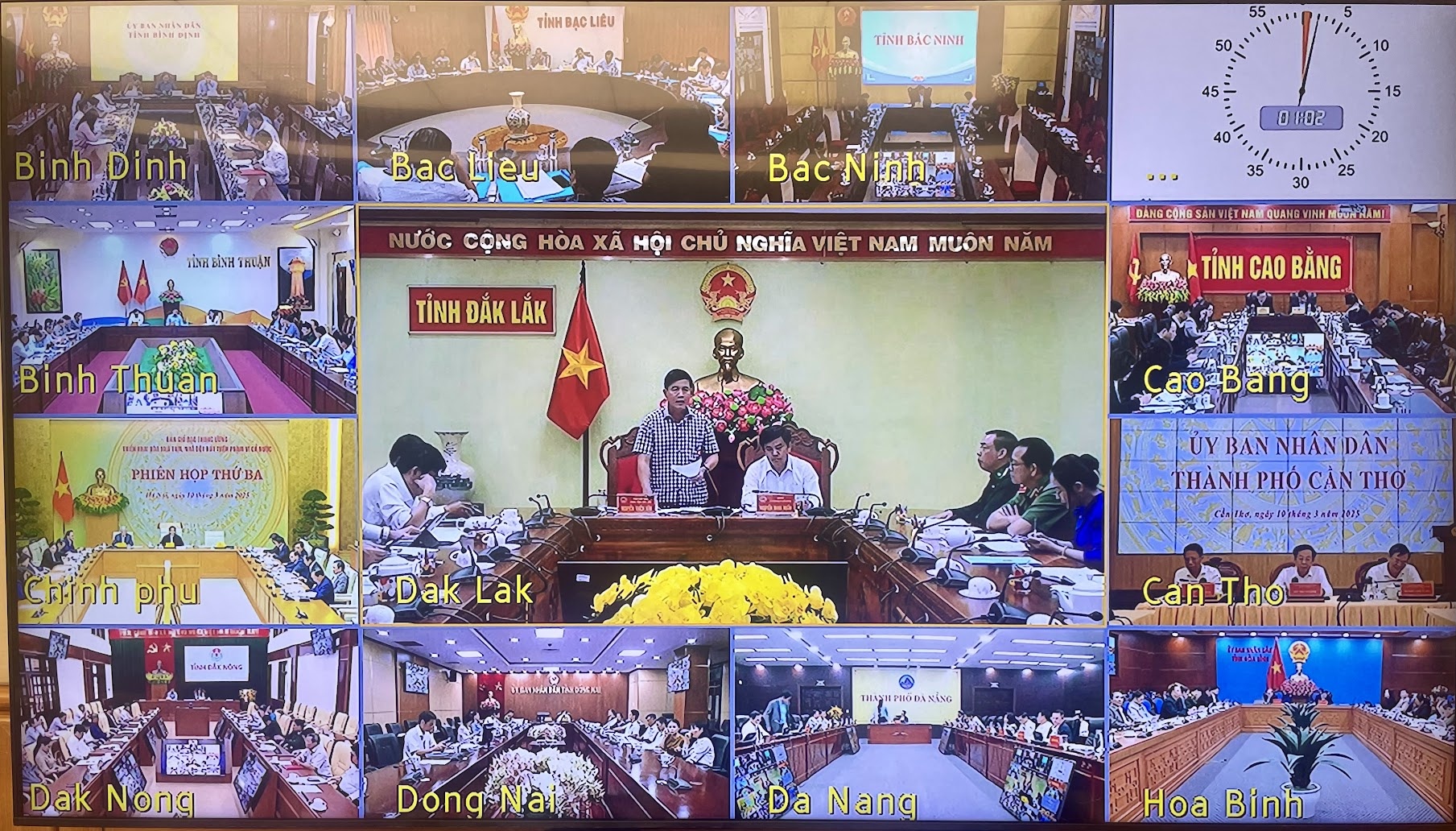   Phiên họp diễn ra trực tiếp tại Trụ sở Chính phủ, trực tuyến với đầu cầu ở 63 tỉnh, thành phố trực thuộc Trung ương - Ảnh: VGP