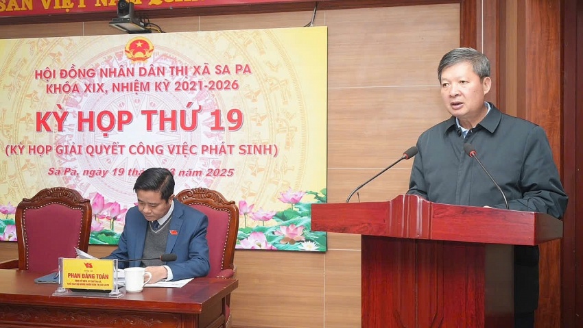Kỳ họp thứ 19, HĐND thị xã Sa Pa khoá XIX thành công tốt đẹp