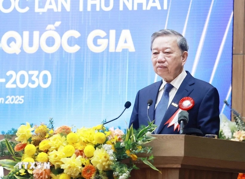 Tổng Bí thư Tô Lâm phát biểu chỉ đạo. (Ảnh: TTXVN)