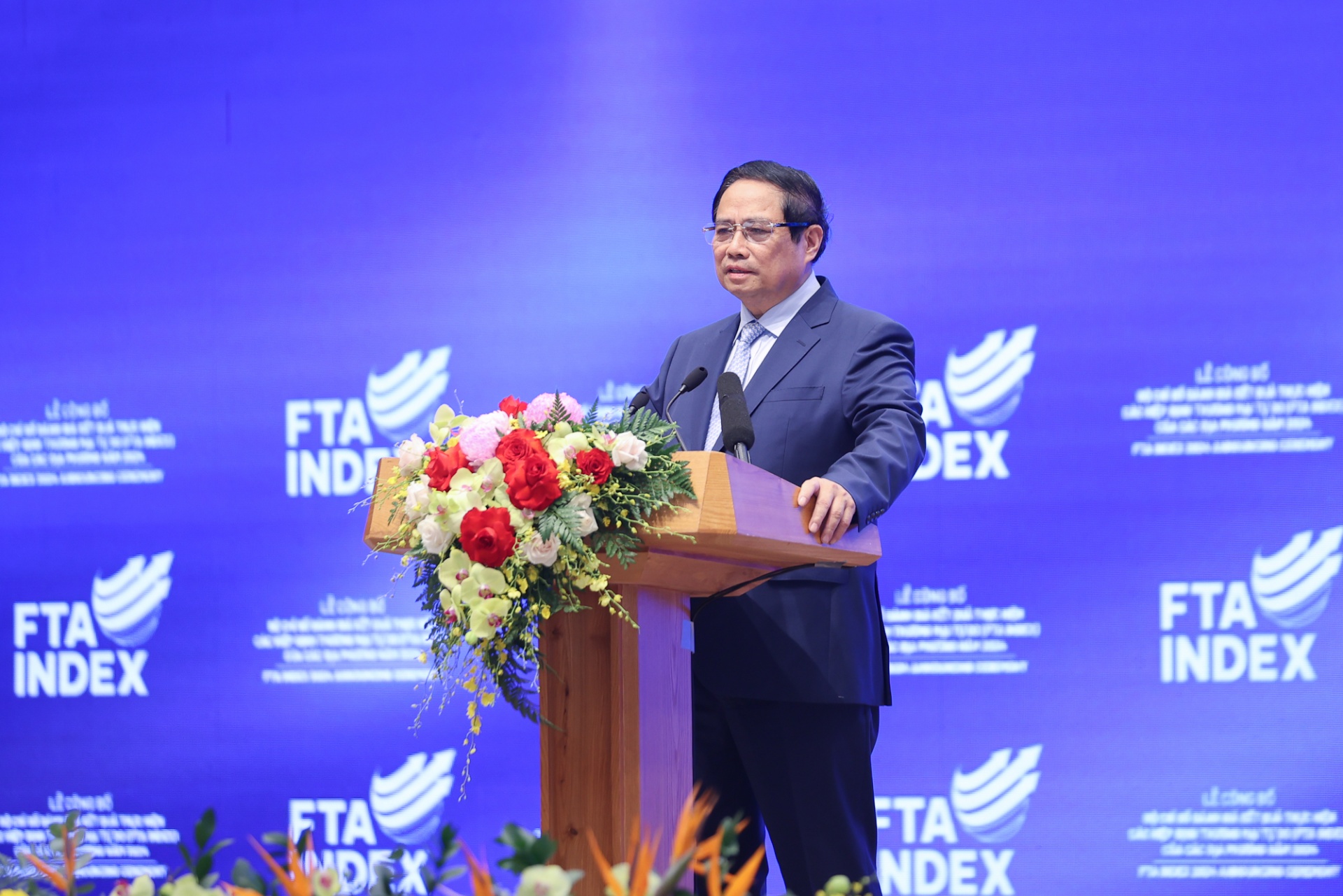 Thủ tướng Phạm Minh Chính đánh giá cao nỗ lực của Bộ Công Thương và các cơ quan liên quan trong lần đầu tiên xây dựng và thực hiện công bố FTA Index - Ảnh: VGP Thủ tướng Phạm Minh Chính đánh giá cao nỗ lực của Bộ Công Thương và các cơ quan liên quan trong lần đầu tiên xây dựng và thực hiện công bố FTA Index - Ảnh: VGP