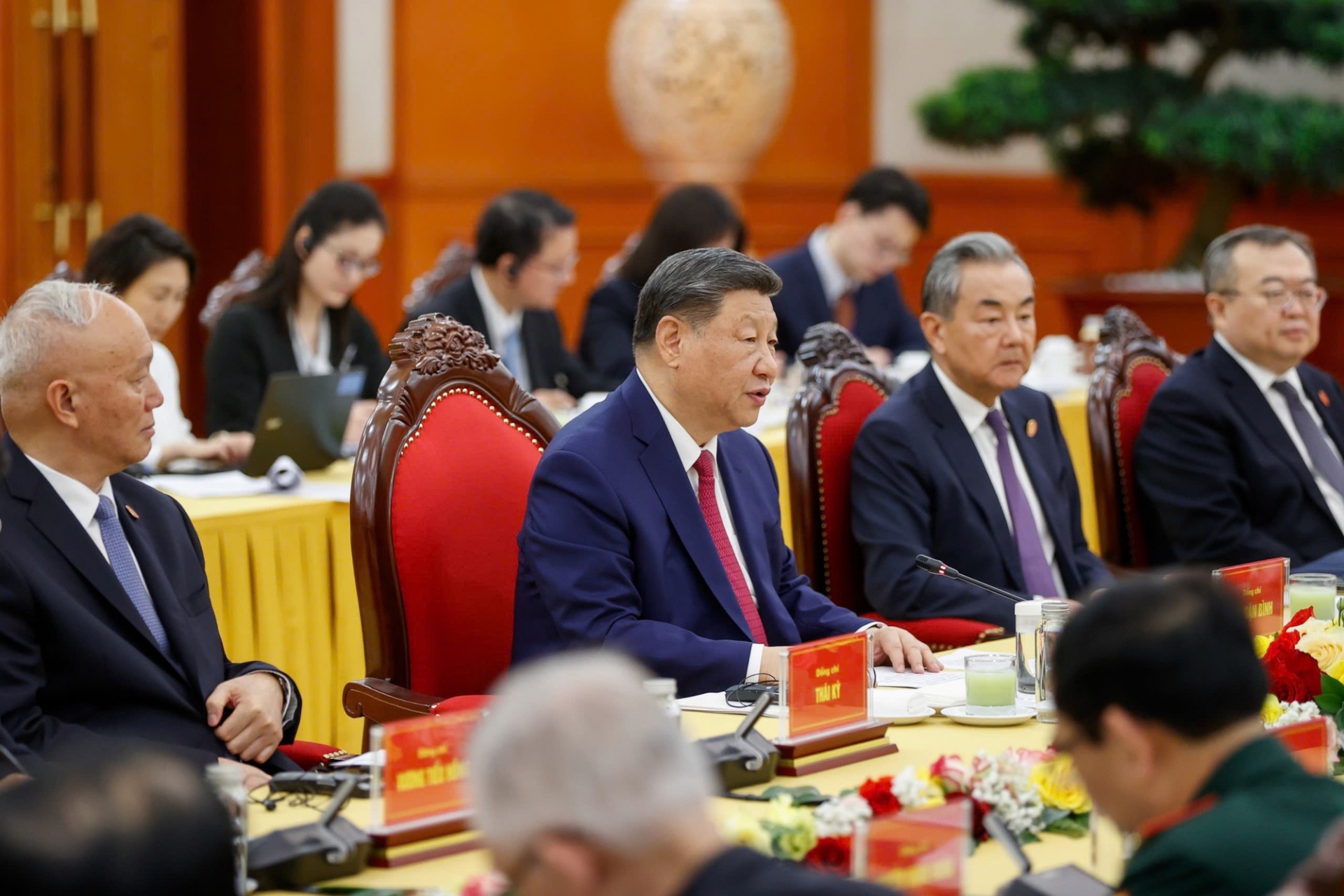 Tổng Bí thư, Chủ tịch nước Trung Quốc Tập Cận Bình đánh giá cao những thành tựu to lớn và kết quả quan trọng của các biện pháp cải cách mạnh mẽ đã được Đảng, Nhà nước Việt Nam thực hiện thời gian qua - Ảnh: VGP