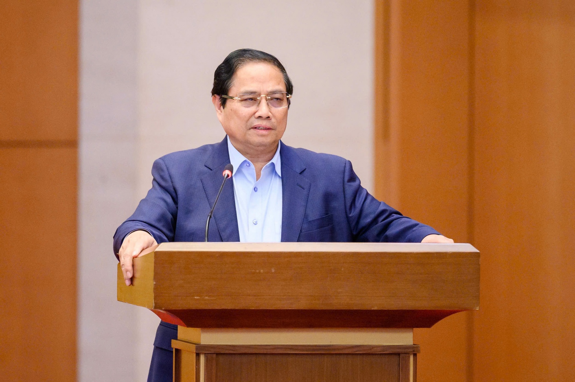 Thủ tướng Chính phủ Phạm Minh Chính phát biểu tại Hội nghị - Ảnh: VGP