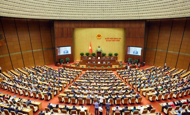 Toàn cảnh phiên khai mạc Kỳ họp thứ 9, Quốc hội khóa XV. (Ảnh: TTXVN) Toàn cảnh phiên khai mạc Kỳ họp thứ 9, Quốc hội khóa XV. (Ảnh: TTXVN)