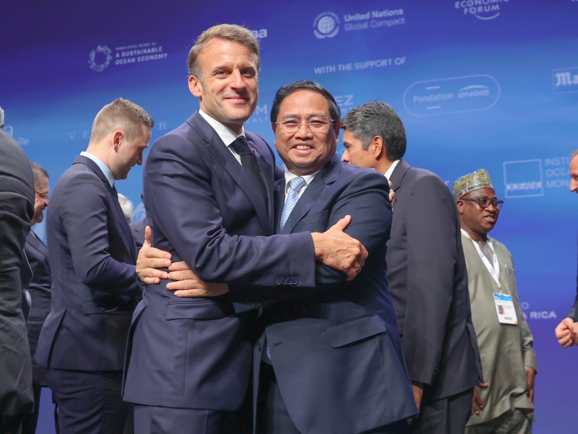  Thủ tướng Phạm Minh Chính và Tổng thống Pháp Emmanuel Macron - Ảnh: VGP